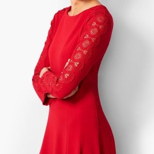 Red Fit and Flare Dress, Size 12